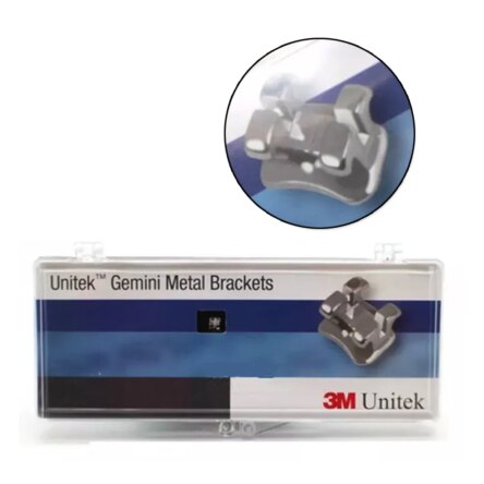 3M Unitek Gemini Metal Twin Brackets Cuspid Hook Mbt – 0.022 5×5 (119-154)